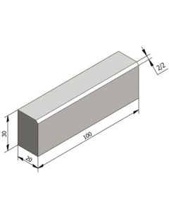 BORDURE 100X30X20 CH2/2 GRIS