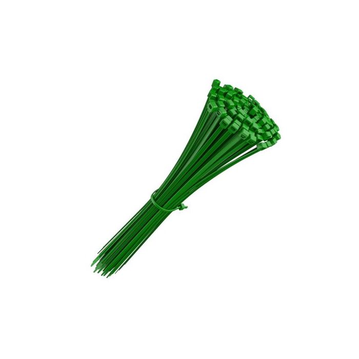 COLLIERS DE CABLAGE 200X3.6 VERT 100PC