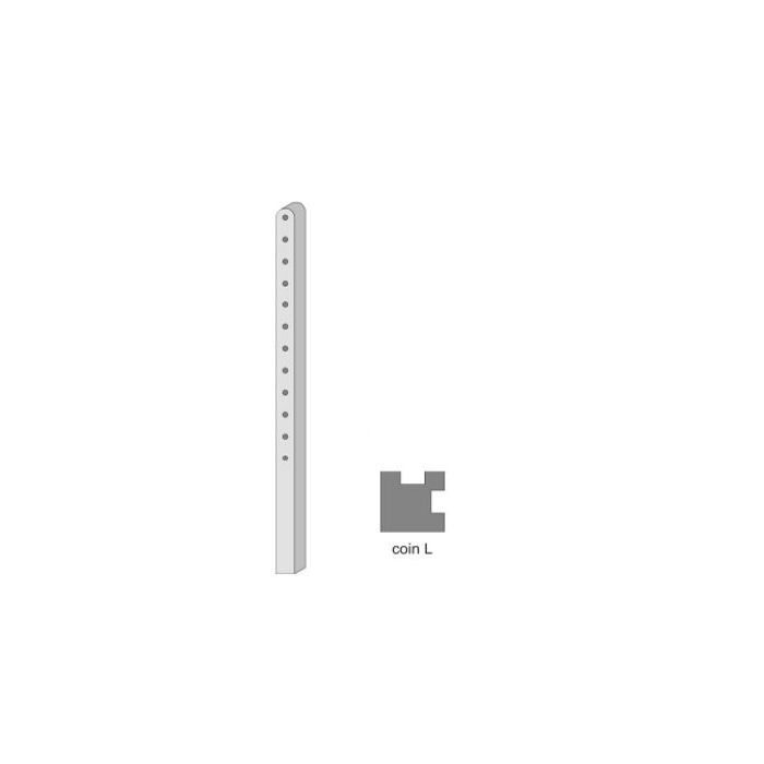 PIQUET COIN A FILS DE CLOTURE BETON 250/12/12 7 TROUS