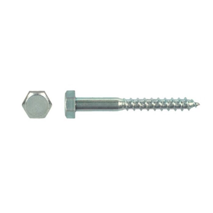 TIREFONDS TETE HEX 8MM DIN 571 ZN BOITE